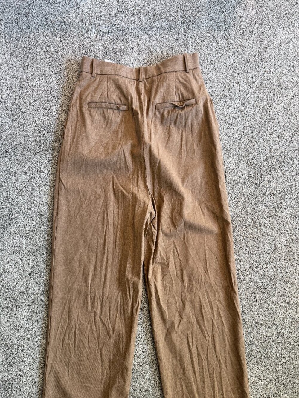 Banana Republic Brown Lightweight Wool Blend Wide Leg Trousers Size 10